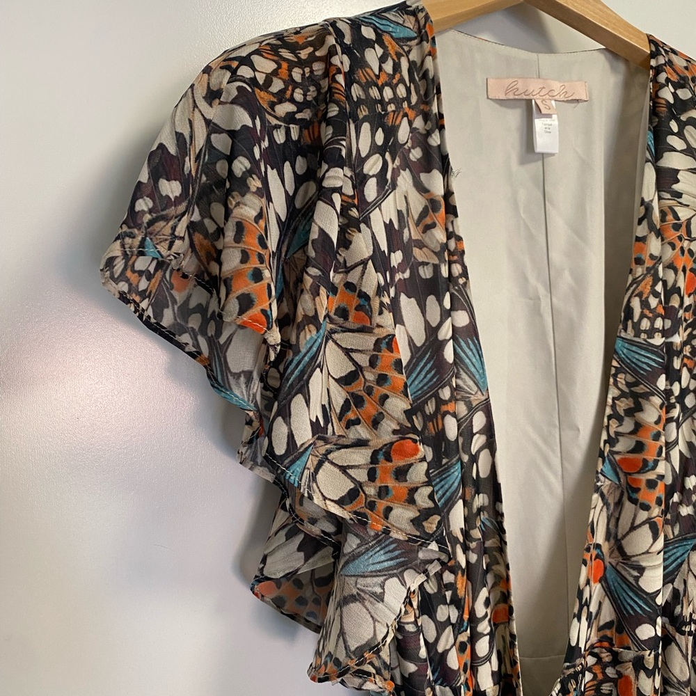 Anthropologie Floral Maxi Dress - Black, Orange, Cream - Picture 2 of 6